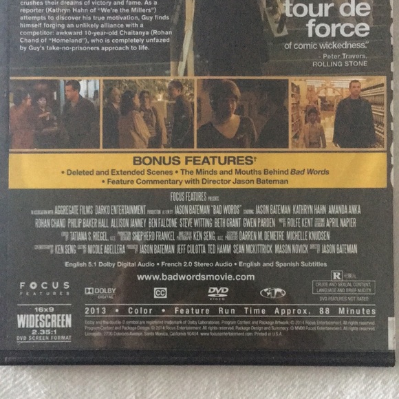 3/$25 Jason Bateman BAD WORDS DVD - Picture 4 of 4